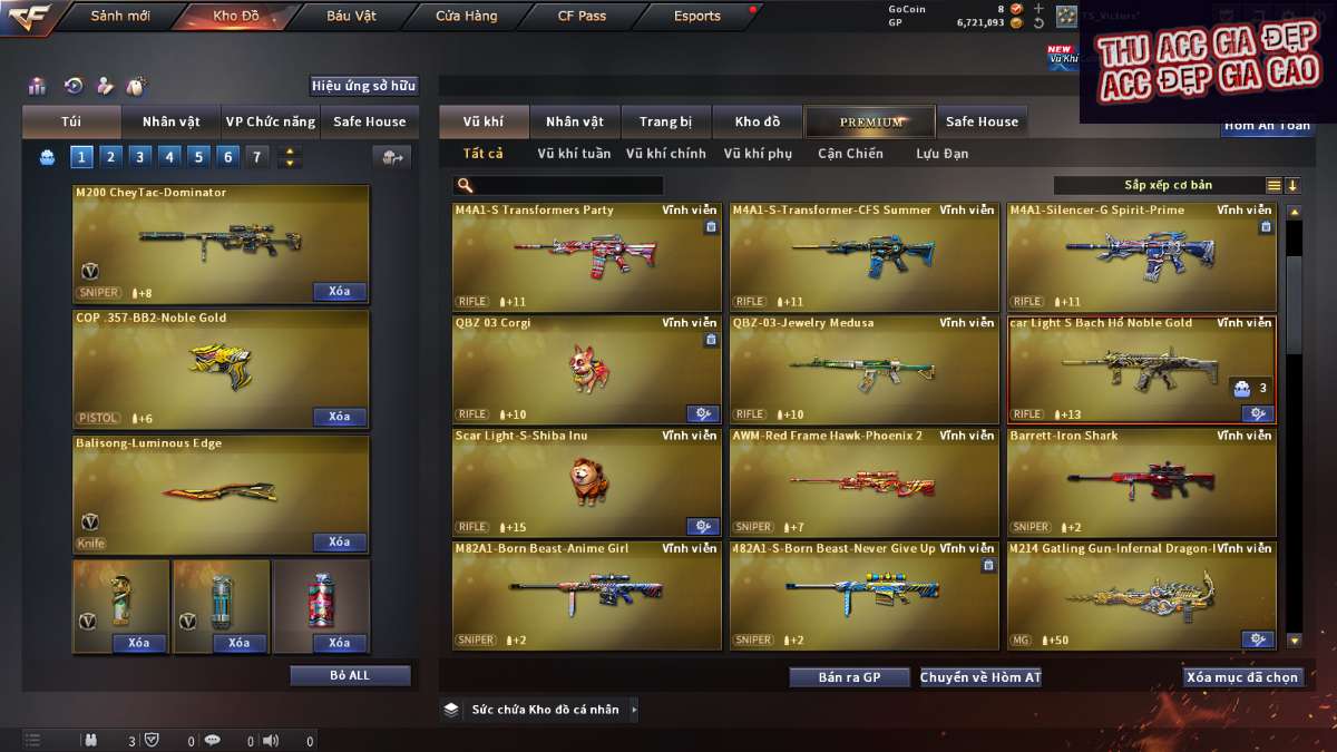 shop acc cf uy tin gia re
